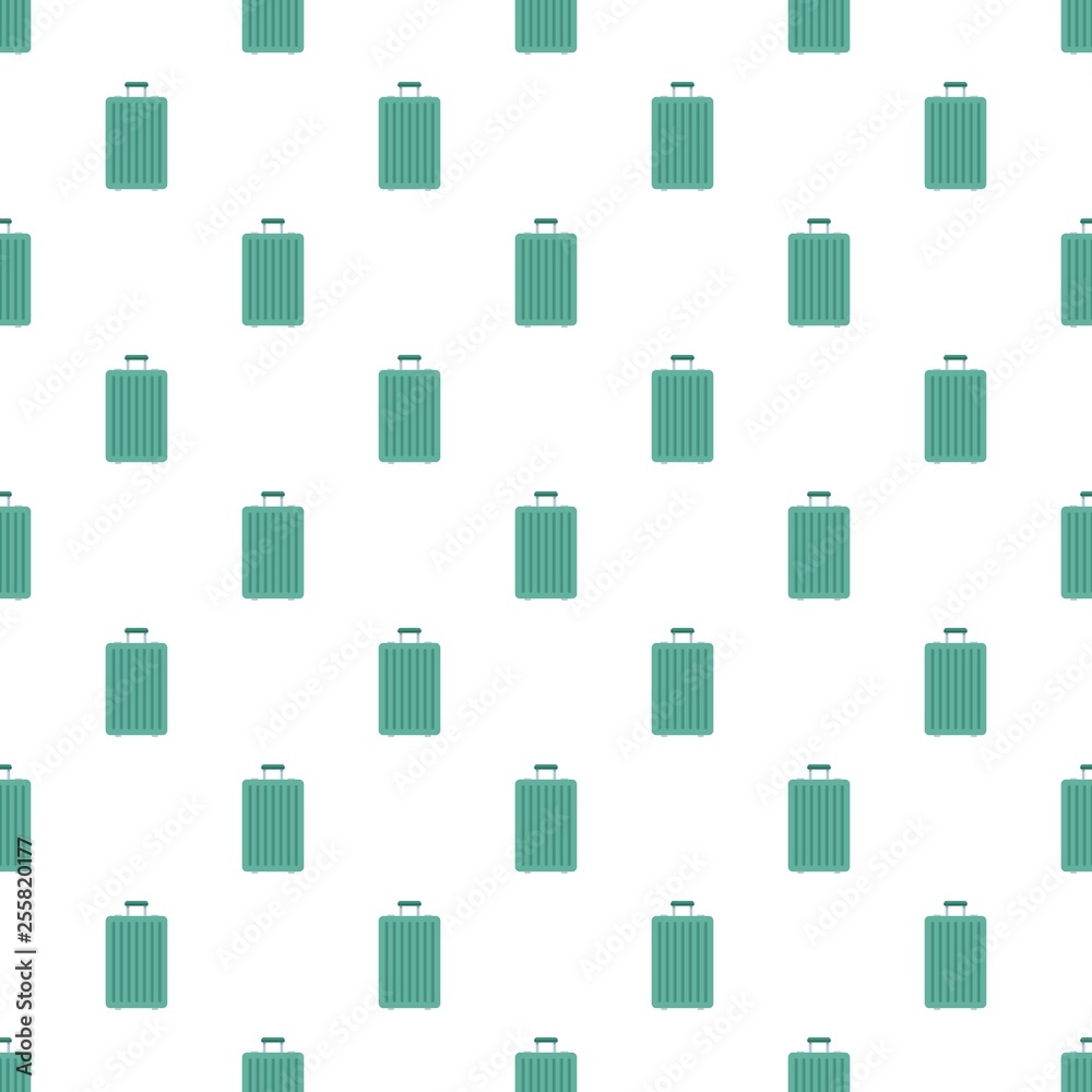 Green travel bag pattern seamless vector repeat for any web design