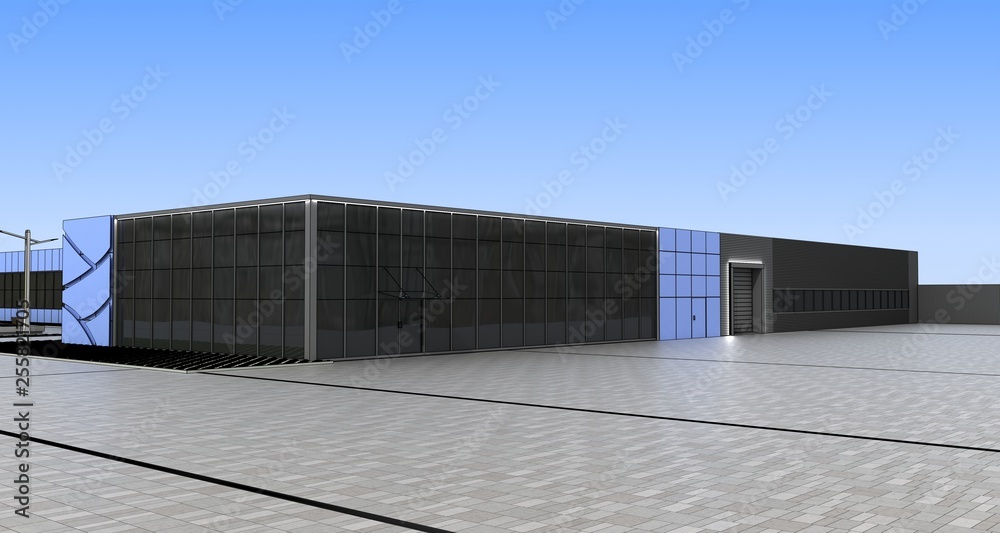 Obraz premium 3d render exterior mall