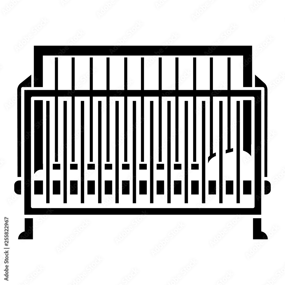 Crib icon. Simple illustration of crib vector icon for web design isolated on white background Crib icon. Simple illustration of crib vector icon for web design isolated on white background