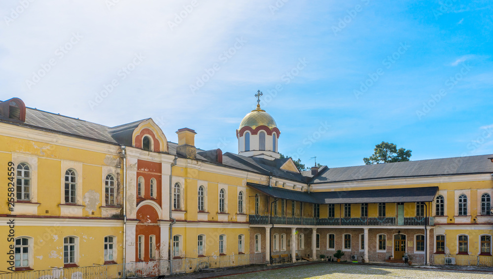 Fototapeta premium Beautiful view on New Athos monastery