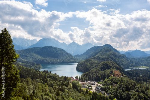 Beautiful landscape with mountains and the lake in Germany