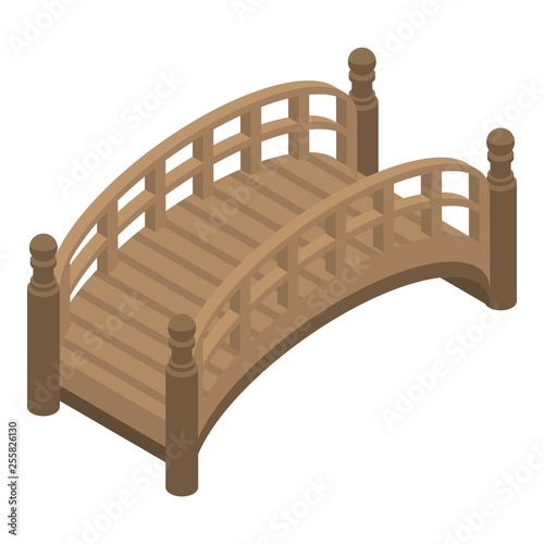 Park bridge icon. Isometric of park bridge vector icon for web design isolated on white background