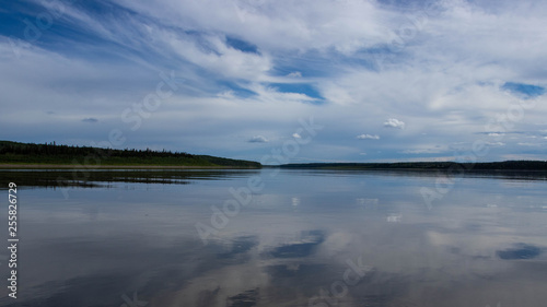 clouds over lake