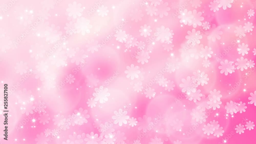 Beautiful pink flowers holiday background. Looped 4K motion graphic. Beautiful pink flowers holiday background. Looped 4K motion graphic.