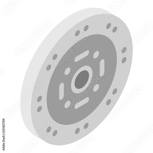Car clutch disc icon. Isometric of car clutch disc vector icon for web design isolated on white background