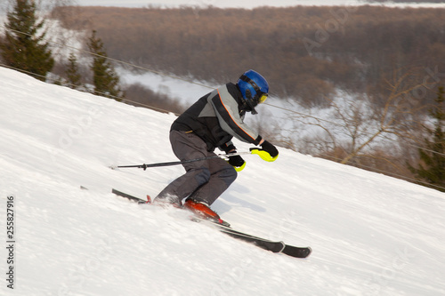 skier on a slope