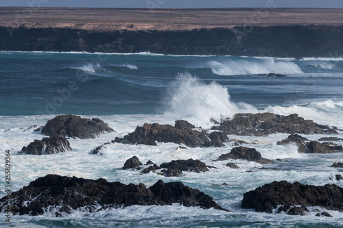 waves crushing at the coast