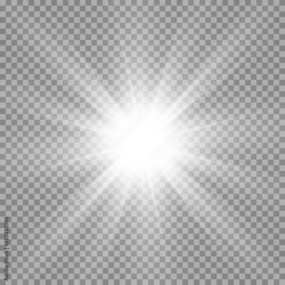 Special lens flash, light effect. The flash flashes rays and searchlight. illust.White glowing light. Beautiful star Light from the rays. The sun is backlit. Bright beautiful star. Sunlight. Glare. Special lens flash, light effect. The flash flashes rays and searchlight. illust.White glowing light. Beautiful star Light from the rays. The sun is backlit. Bright beautiful star. Sunlight. Glare.