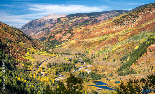 Golden Autumn Aspen at Scenic Highway - McClure Pass - Colorado Rocky Mountains