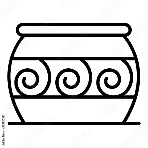 Cauldron potter icon. Outline cauldron potter vector icon for web design isolated on white background