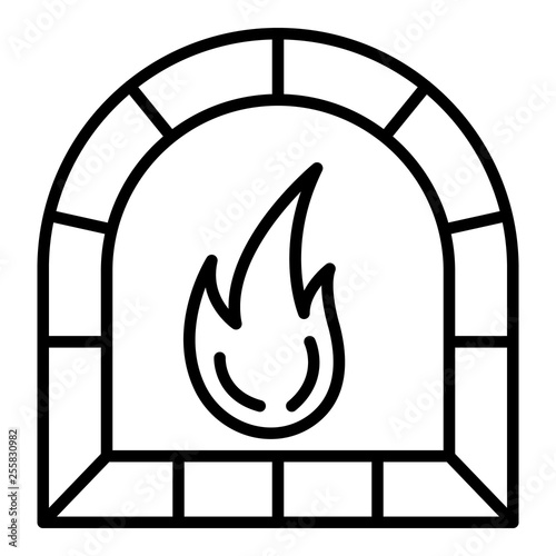 Potter oven icon. Outline potter oven vector icon for web design isolated on white background