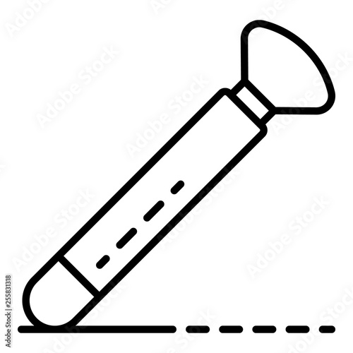Potter hand shovel icon. Outline potter hand shovel vector icon for web design isolated on white background
