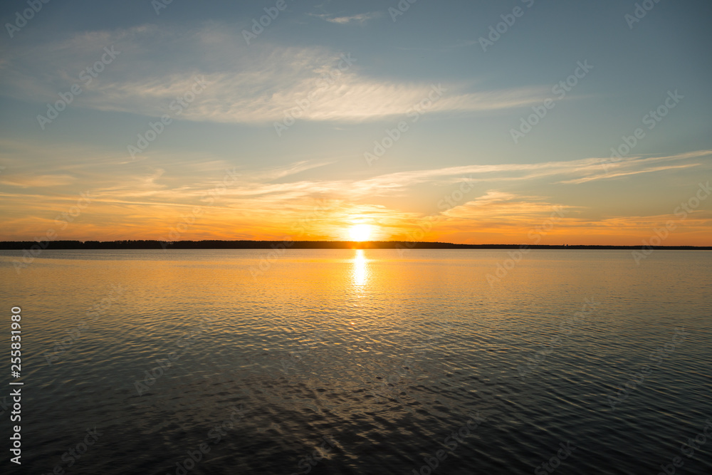 sunset on the lake sunset on the lake