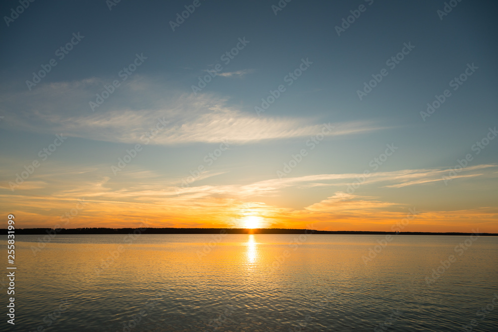 sunset on the lake sunset on the lake