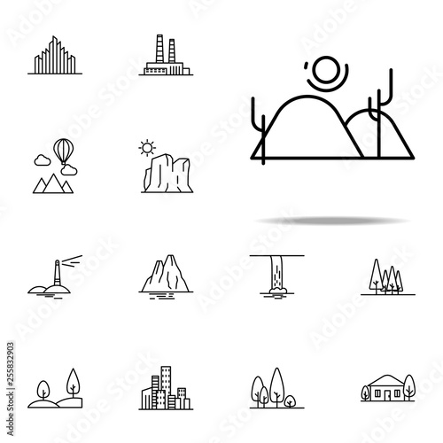 desert icon. Landspace icons universal set for web and mobile