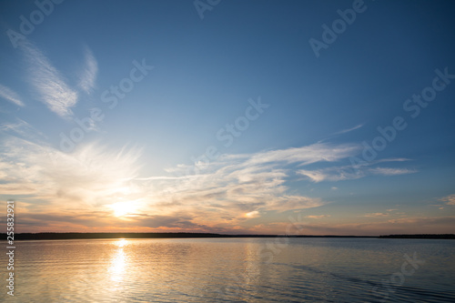 sunset over lake © Alexey Kartsev