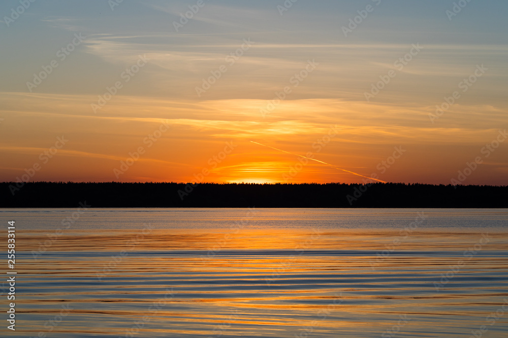 sunset over sea