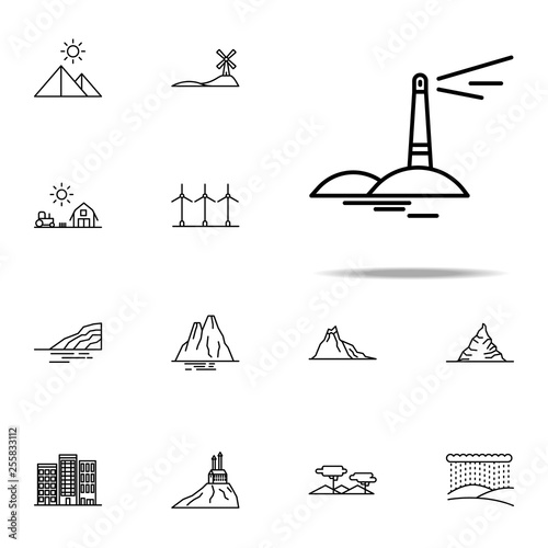 lighthouse icon. Landspace icons universal set for web and mobile