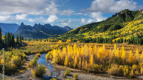Autumn at Silver Jack Reservoir near Ridgway Colorado Rocky Mountains