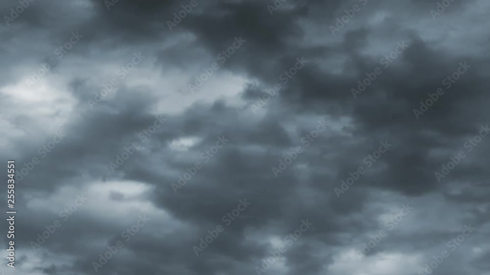 Dramatic dark stormy clouds time lapse formation background. Dramatic dark stormy clouds time lapse formation background.
