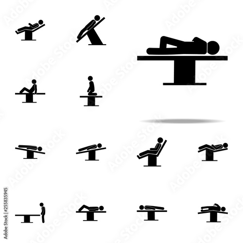 surgery, patient, position icon. surgical icons universal set for web and mobile