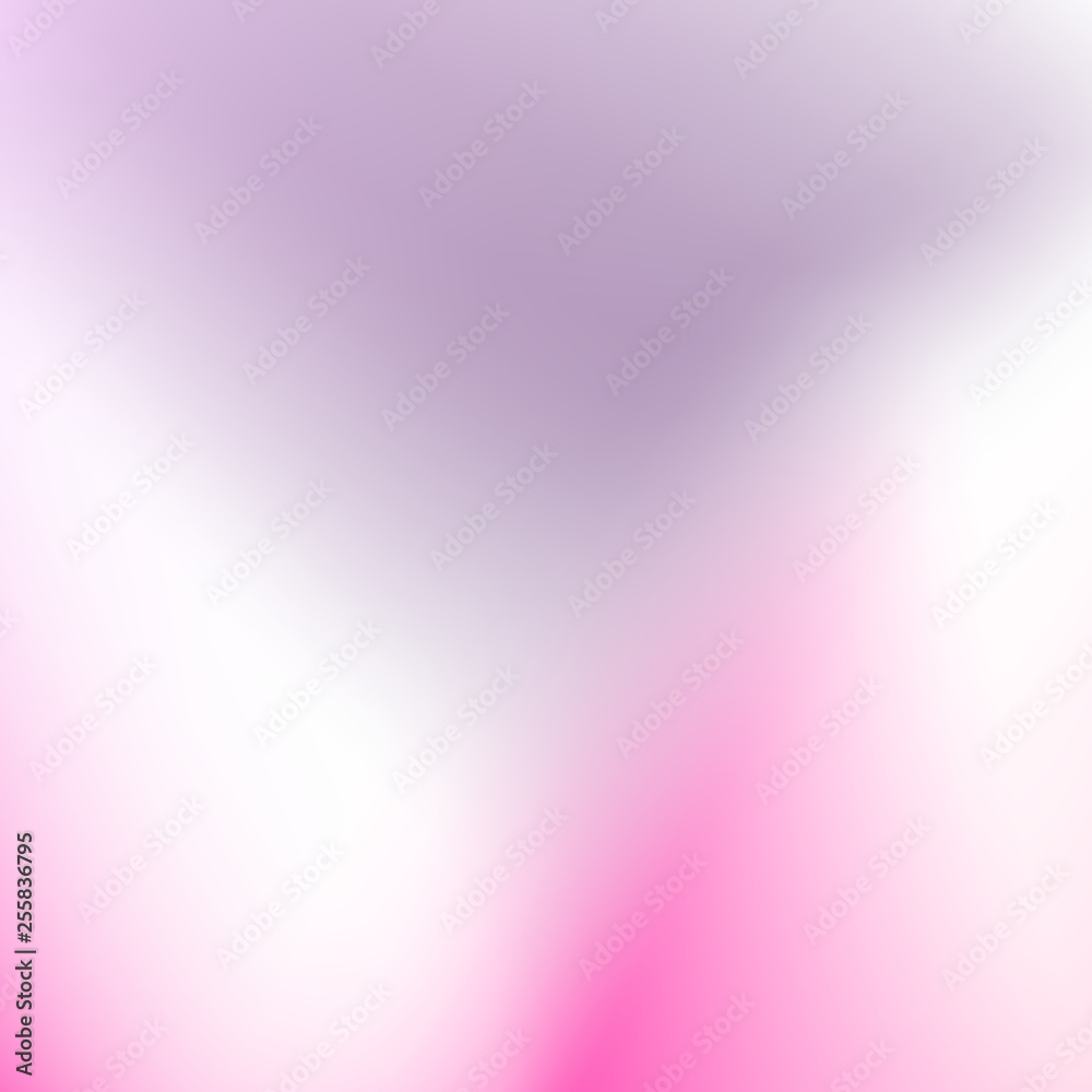 Delicate colored blurred background. Purple, pink, white gradient. Soft tones design. Abstract pattern, vector template for creative artworks. Dreamy, airy, magic, gentle image. EPS10 illustration