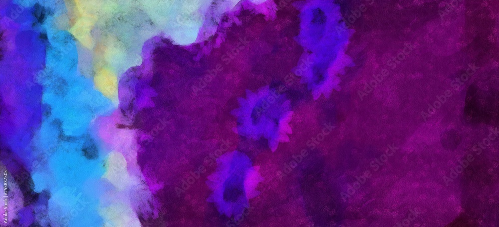Creative painting pictorial art. Colorful wallpaper in modern style. Abstract texture background. Digital artwork for graphic design or prints on canvas. Stock. Can be used as conceptual pattern.