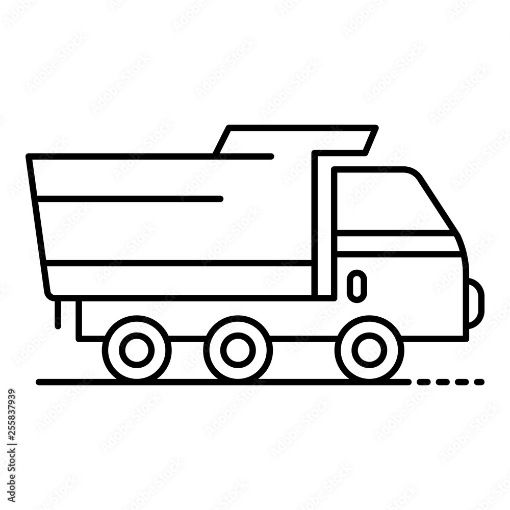 Wheat farm truck icon. Outline wheat farm truck vector icon for web design isolated on white background Wheat farm truck icon. Outline wheat farm truck vector icon for web design isolated on white background