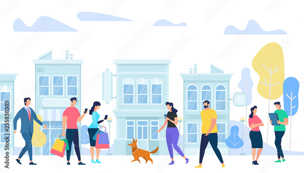 People Lifestyle in City. Men and Woman Walking, People Lifestyle in City. Men and Woman Walking,