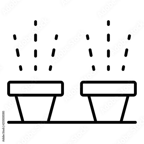 Irrigation pot icon. Outline irrigation pot vector icon for web design isolated on white background