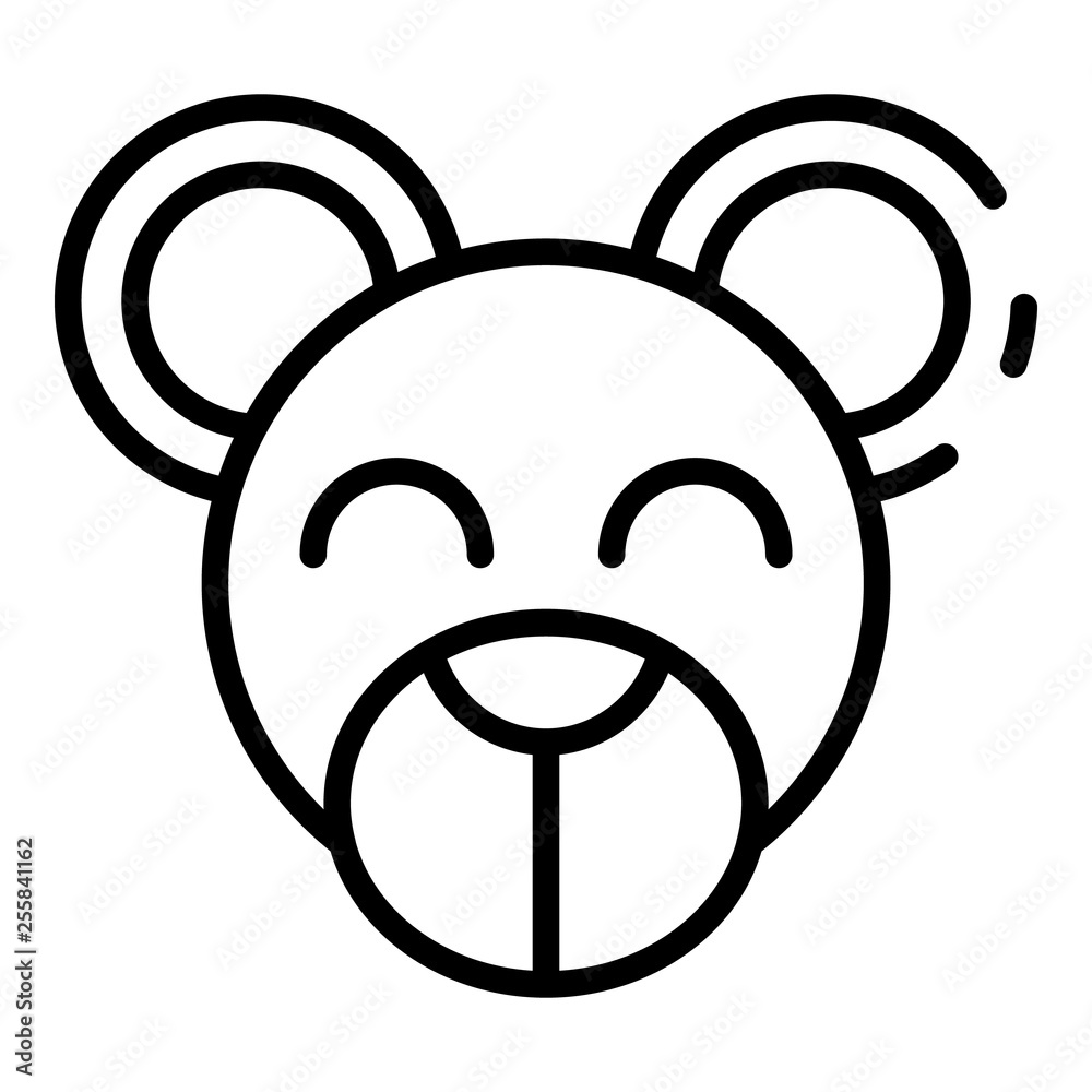 Teddy bear face icon. Outline teddy bear face vector icon for web design isolated on white background Teddy bear face icon. Outline teddy bear face vector icon for web design isolated on white background
