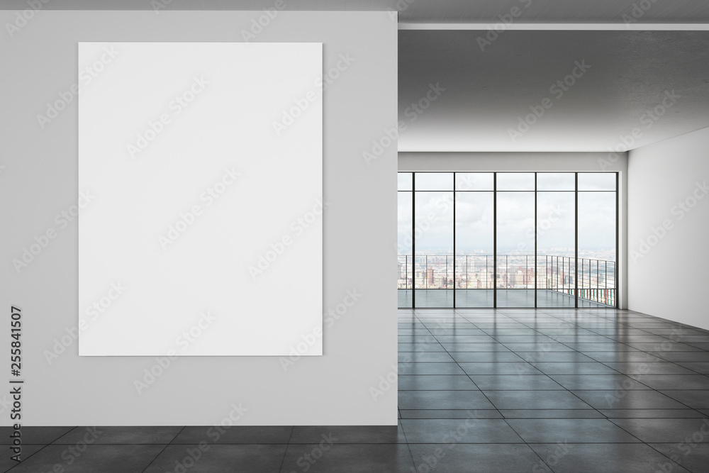 Modern interior with poster Modern interior with poster