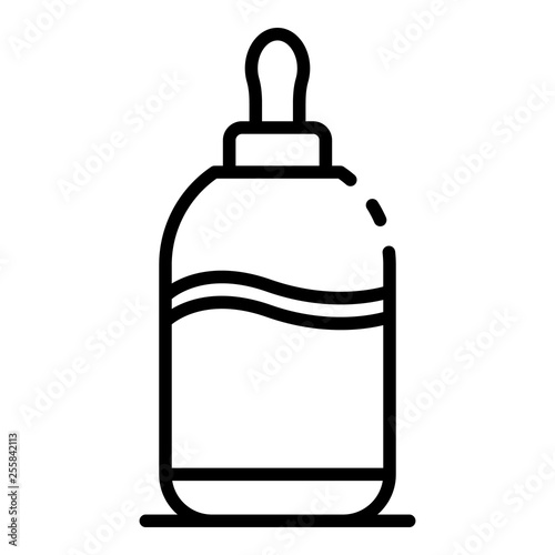 Baby milk bottle icon. Outline baby milk bottle vector icon for web design isolated on white background