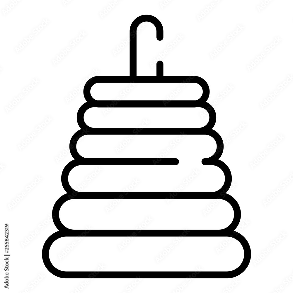 Toy pyramid icon. Outline toy pyramid vector icon for web design isolated on white background Toy pyramid icon. Outline toy pyramid vector icon for web design isolated on white background