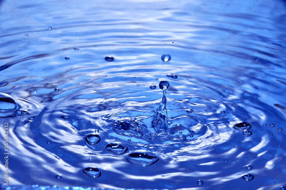 close up of drop in water making different splashes close up of drop in water making different splashes