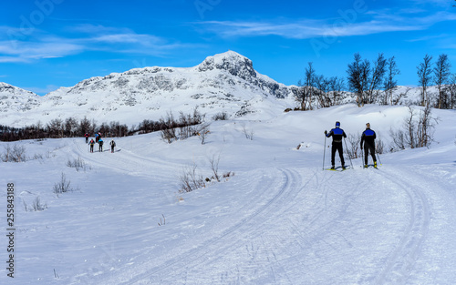 Cross country skiers in Jotunheimen, Norway © Allan