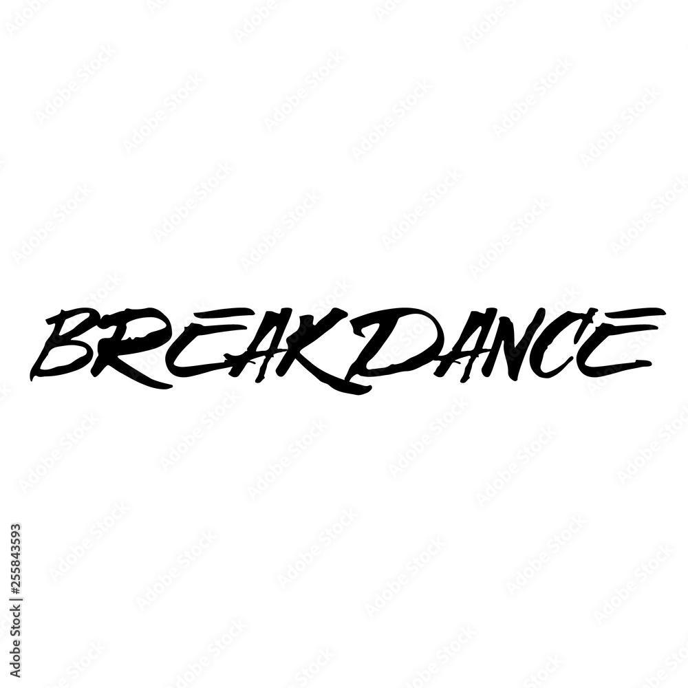 breakdance stamp on white