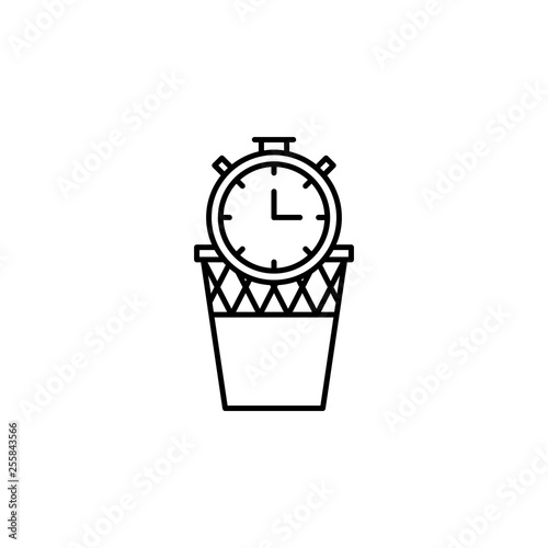 Time management, clock, management, time, waste icon. Element of time management icon. Thin line icon for website design and development, app development. Premium icon