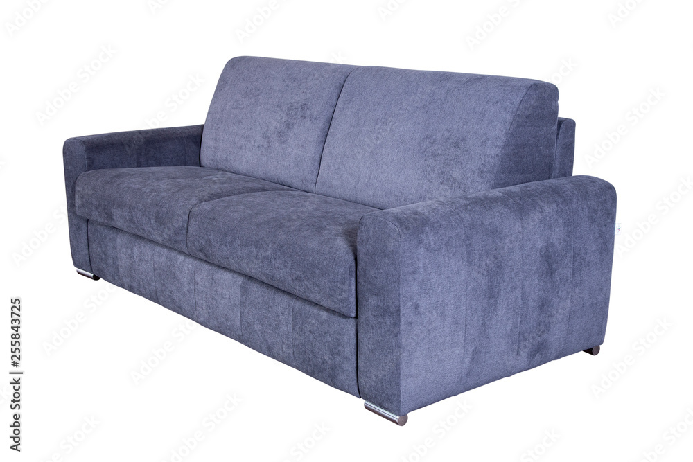 Obraz premium Isolated contemporary blue sofa