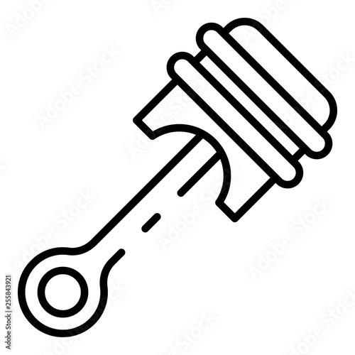 Car piston icon. Outline car piston vector icon for web design isolated on white background