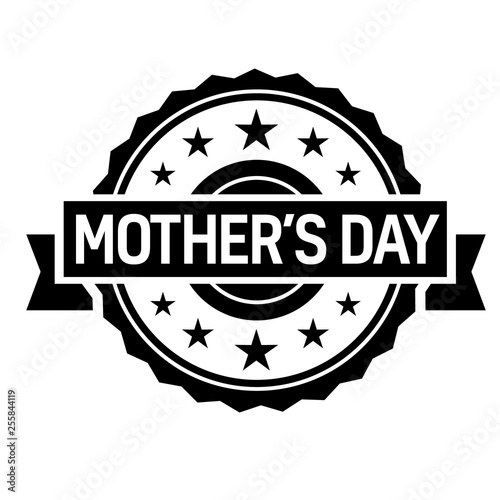 mother day stamp on white