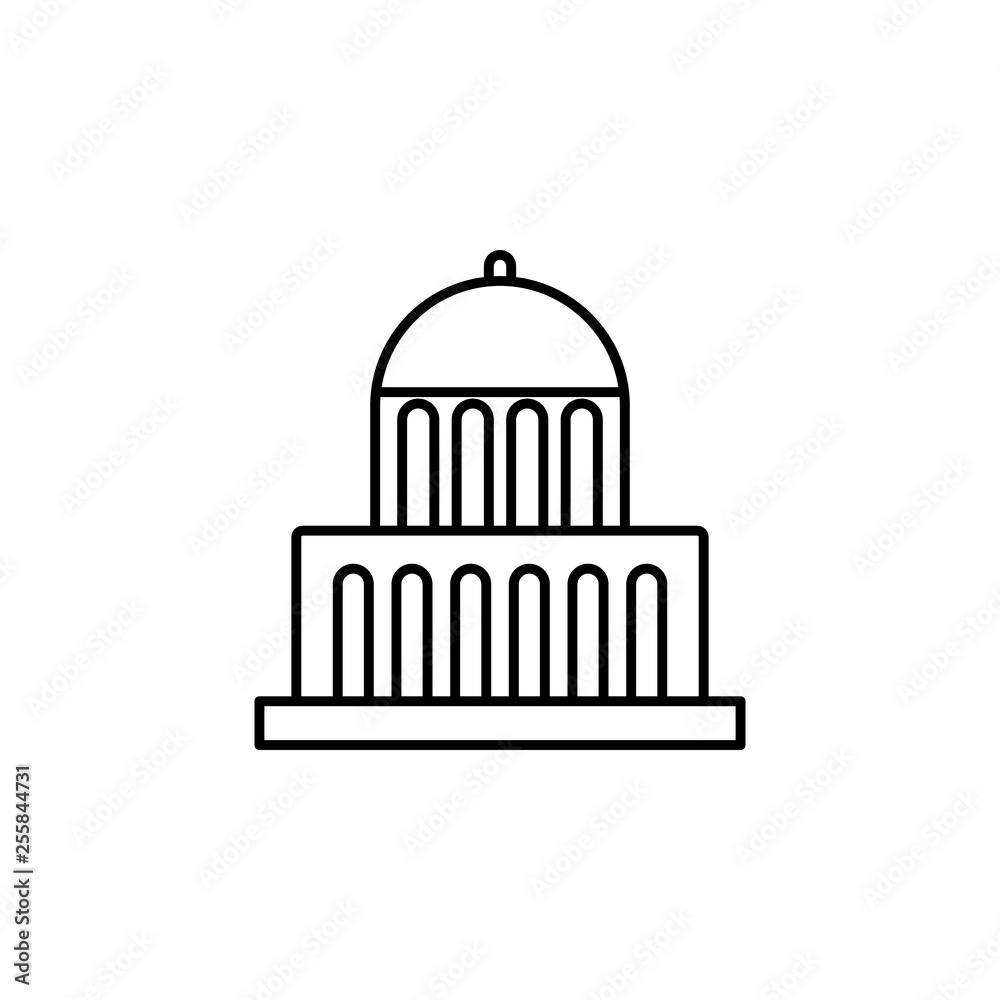 American, landmark, building, icon. Modern American USA vector icon - Vector. Can be used for web, mobile