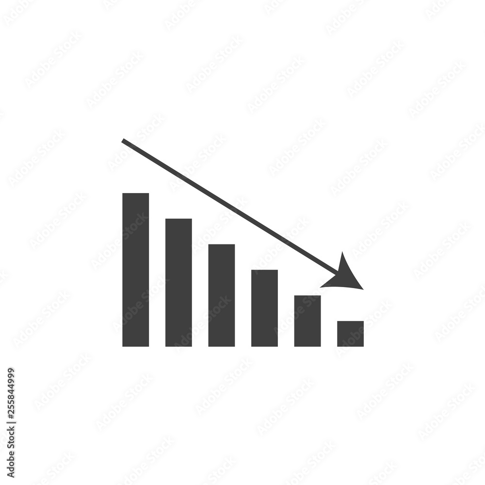 down chart icon. One of the collection icons for websites, web design, mobile app down chart icon. One of the collection icons for websites, web design, mobile app