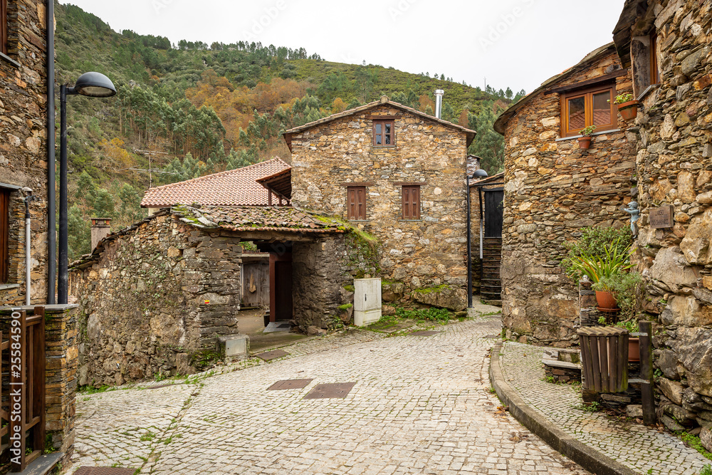 typical architecture in Pena Schist Village (municipality of Gois), Coimbra, Portugal typical architecture in Pena Schist Village (municipality of Gois), Coimbra, Portugal
