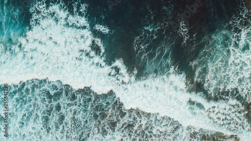 Aerial View of Waves and Beach of Bells Beach Australia