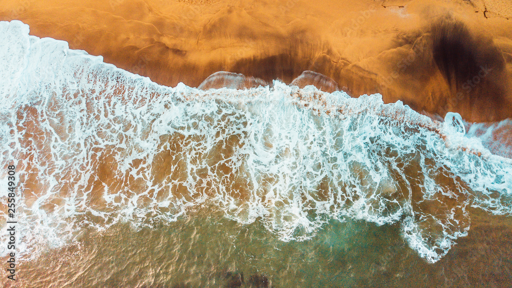 Aerial View of Waves and Beach of Bells Beach Australia Aerial View of Waves and Beach of Bells Beach Australia