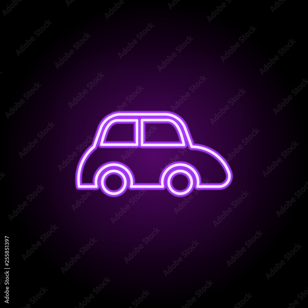 car icon. Elements of Web in neon style icons. Simple icon for websites, web design, mobile app, info graphics