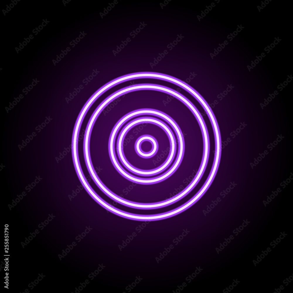 target icon. Elements of Web in neon style icons. Simple icon for websites, web design, mobile app, info graphics