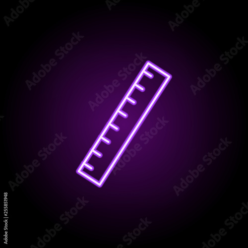 ruler icon. Elements of Web in neon style icons. Simple icon for websites, web design, mobile app, info graphics