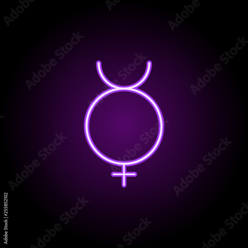 non binary transgender icon. Elements of Web in neon style icons. Simple icon for websites, web design, mobile app, info graphics